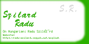 szilard radu business card